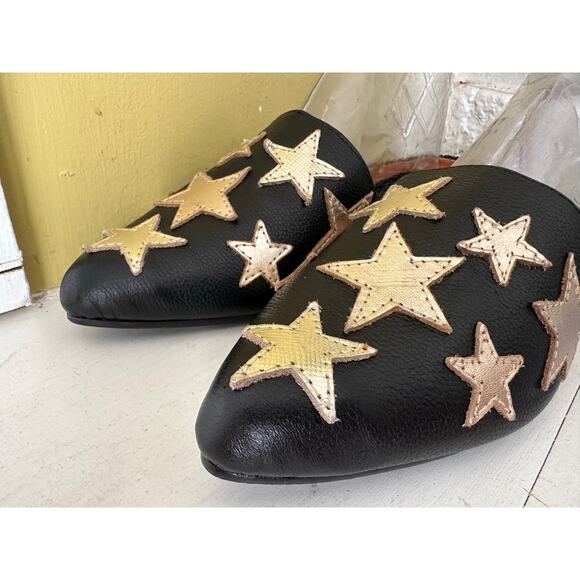 Silvia Cobos SALLY Flat Mule Black Ankle Wrap with Stars sz 39 = US sz 8.5 - Picture 6 of 16